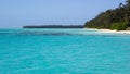 Beautiful beach with pristine turquoise water in Conflict Island, Papua New Guinea