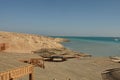 Beautiful beach on the Red Sea near Hurghada, Egypt. Royalty Free Stock Photo