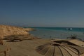 Beautiful beach on the Red Sea near Hurghada, Egypt. Royalty Free Stock Photo