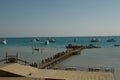 Beautiful beach on the Red Sea near Hurghada, Egypt. Royalty Free Stock Photo
