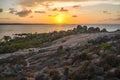 Sunset at East Woody island the famous beach of Nhulunbuy town in Arnhem land, Northern Territory state of Australia. Royalty Free Stock Photo