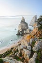 Beautiful beach with rocks in Portugal, Sintra, Cabo da Roca, Praia da Ursa