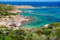 Beautiful beach and rocky coastline landscape in Greece Royalty Free Stock Photo