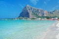 Beautiful beach san vito lo capo, sicily, italy tyrrhenian sea Royalty Free Stock Photo