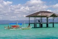 Beautiful beach Sand Bar at Dumaguete Royalty Free Stock Photo