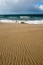 Beautiful beach sand shap Royalty Free Stock Photo