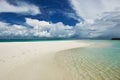 Beautiful beach with sandspit at Maldives Royalty Free Stock Photo
