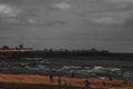 A beautiful beach scape and landscape shot of Llandudno Beach Royalty Free Stock Photo