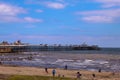 A beautiful beach scape and landscape shot of Llandudno Beach Royalty Free Stock Photo