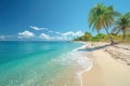 A beautiful beach scene in Juan Dolio, showcasing its tranquil waters Royalty Free Stock Photo