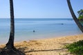 Beautiful beach and sea with little tourists in East sea of Thailand