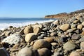 Beautiful beach with stones. Ocean or sea Royalty Free Stock Photo