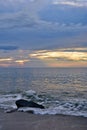 Beautiful Beach Sunrise With Heavenly Skies