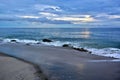 Beautiful Beach Sunrise With Vibrant Skies Royalty Free Stock Photo