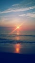 Beautiful beach sunset in Deleware Royalty Free Stock Photo