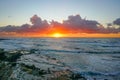 La Jolla\'s Painted Sky: A Serene California Sunset Royalty Free Stock Photo