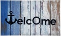 Beautiful beach theme multicolor Outdoor Doormat with `Stylish Welcome` text