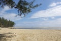 Beautiful beach and tropical sea under bright sunny day Royalty Free Stock Photo