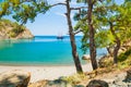 Beautiful beach with turquoise water near Kemer, Turkey Royalty Free Stock Photo