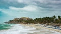 The beautiful beach of Varadero in Cuba at rainy and stormy day