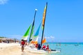 The beautiful beach of Varadero in Cuba on a sunny summer day Royalty Free Stock Photo