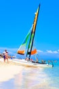 The beautiful beach of Varadero in Cuba on a sunny summer day Royalty Free Stock Photo