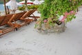 Beautiful beach of Vietnam with the inscription on the sand