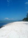 Beautiful beach with white sand on the beach Royalty Free Stock Photo