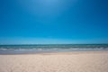 Beautiful beach with white sand and blue sky in sunny day