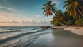 Beautiful beach in Zanzibar journey popular resort leisure Royalty Free Stock Photo