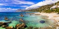 Beautiful beaches of Crete island. Plakias on south. Greece Royalty Free Stock Photo