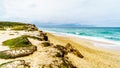 The beautiful beaches on False Bay along Baden Powell Drive between Macassar and Muizenberg near Cape Town