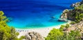 Beautiful beaches of Greece - Apella in Karpathoh Royalty Free Stock Photo