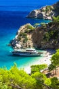 Beautiful beaches of Greece - Apella in Karpathos Royalty Free Stock Photo