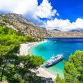 beautiful beaches of Greece , Karpathos Royalty Free Stock Photo