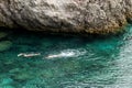 Beautiful beaches of Greece - Tsigrado, Milos island Royalty Free Stock Photo