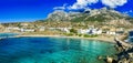 Beautiful beaches of Greek islands - Lefkos Royalty Free Stock Photo