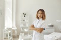 Beautiful beautician in a beauty salon. Woman dermatologist in the cosmetic clinic.