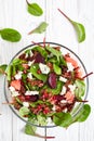 Beautiful beet and spinach Salad