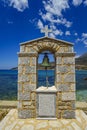 Beautiful bell next to the sea in Neo Oitylo Village. Laconia - Greece Royalty Free Stock Photo