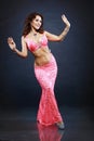 Beautiful belly dancer Royalty Free Stock Photo