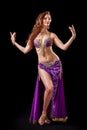 Beautiful belly dancer posing Royalty Free Stock Photo