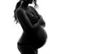 Belly of young attractive pregnant woman Royalty Free Stock Photo