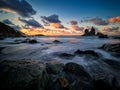 Beautiful Benijo beach, Anaga, Tenerife, Canary Islands at sunset