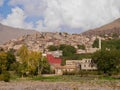 Beautiful Berber village Aroumd in the High Atlas Mountains. Djebel Toubkal National Park, Morocco.