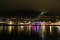 Beautiful Bergen city night scenes Royalty Free Stock Photo