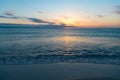 beautiful bermudas sunset with sea water on the summer beach