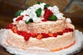 Beautiful berry cream pie