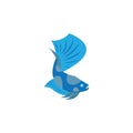 beautiful betta fish vector Royalty Free Stock Photo