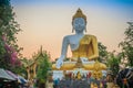 Beautiful big buddha image at Wat Phra That Doi Kham. Chiang Mai, Thailand. Wat Phra That Doi Kham (Wat Doi Kham or the Golden